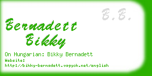 bernadett bikky business card